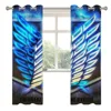 Wings of Liberty Attack on Titan Retro Shading Curtains  for Living Room Decoration Window Curtain 2 PC  2