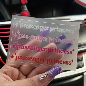 4 pezzi/set Adesivi per auto Passenger Princess, adesivi divertenti e creativi per specchietti retrovisori auto, accessori auto