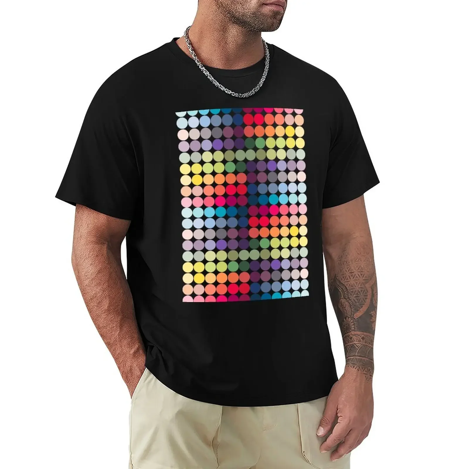 

Rainbow dots, Colour palette, polka dots T-Shirt customizeds tees cute tops Short sleeve tee men