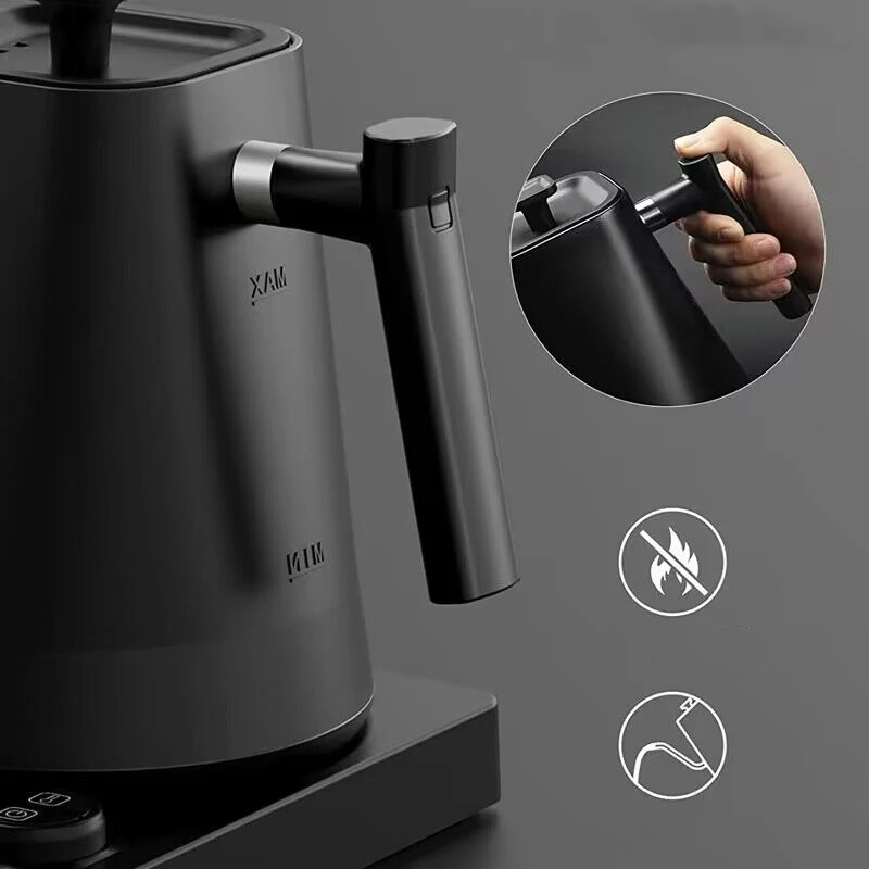 Miroco Gooseneck Electric Pour-Over Kettle, Temperature Variable Stainless Steel Kettle, Hot Water for Coffee Tea Brewing Black