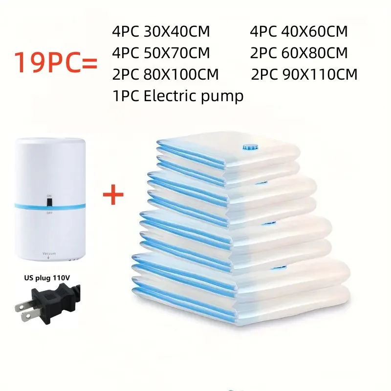 Space-Saving Vacuum Storage Bags with Compression Seal
