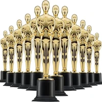 12/24PCS Model Oscar Statuette Toy Mini Trophies Children's Award Gift Reusable Baking Decoration Accessories Prop Toy Gift 1