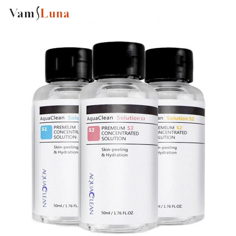 

3Pcs Aqua Solution Liquid Cleansing Wrinkle Remove Facial Care Serum Premium S1 S2 S3 Concentrated Peeling Solution