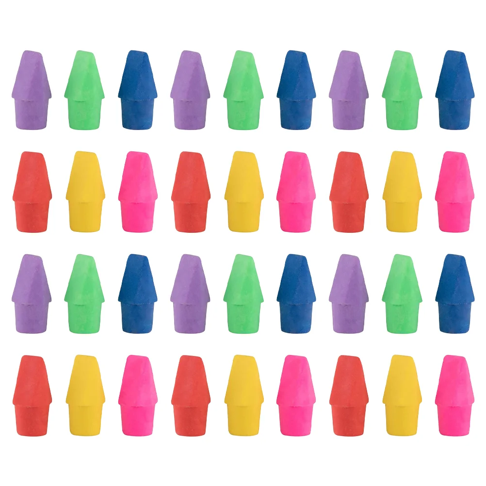 

Erasers Pencil Top Eraser Caps Chisel Shape Pencil Eraser Toppers Student Painting Correction Supplies Stationery