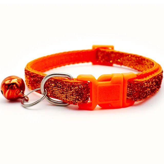 1pc Cute and Shiny Pet Collar Adjustable Neckace with Bell Atmosphere Decoration Outdoor Strolling Products for Dog Cat Suppleis 6