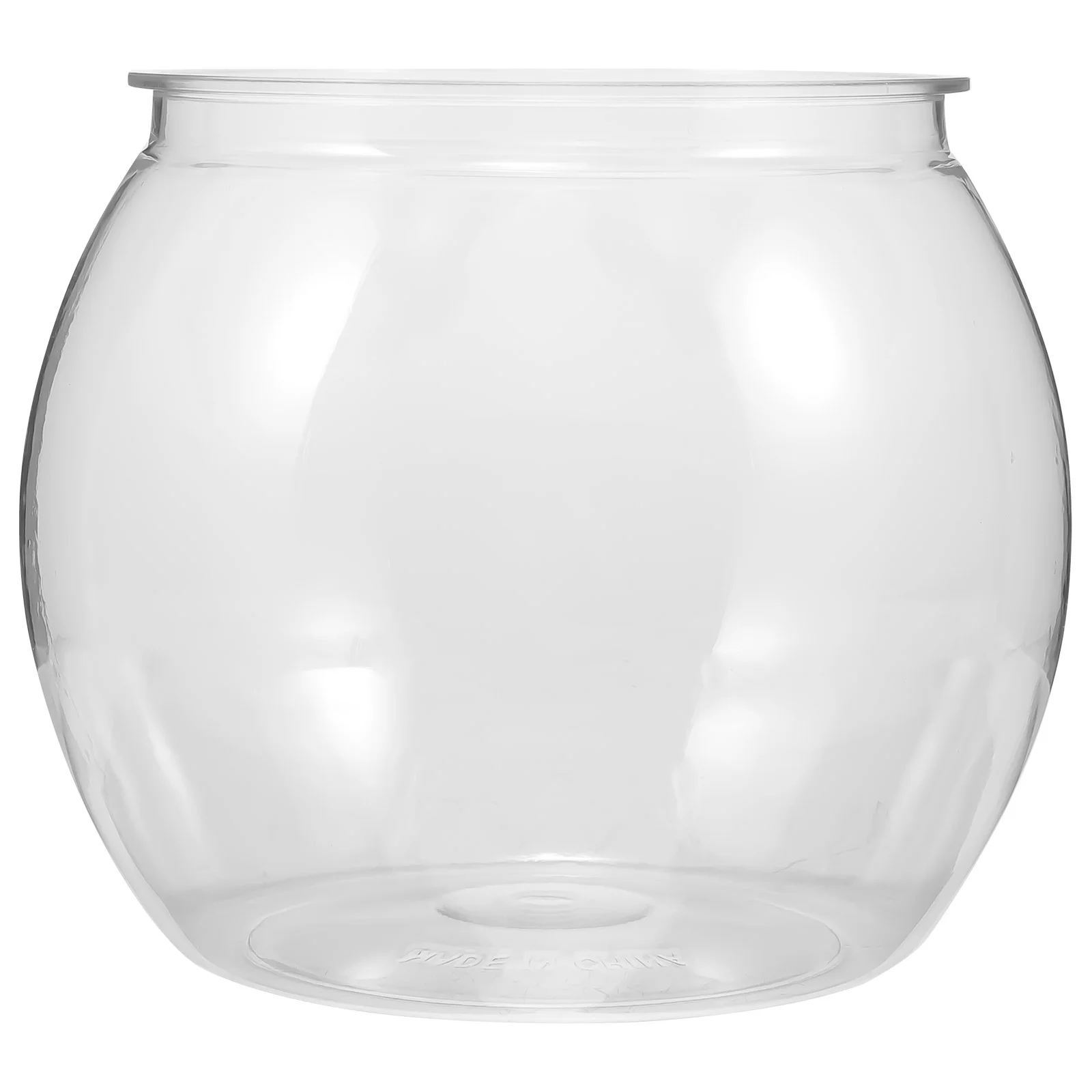 

Goldfish Bowl Plastic Portable Tank Round Living Office Birthday Decoration for Girl