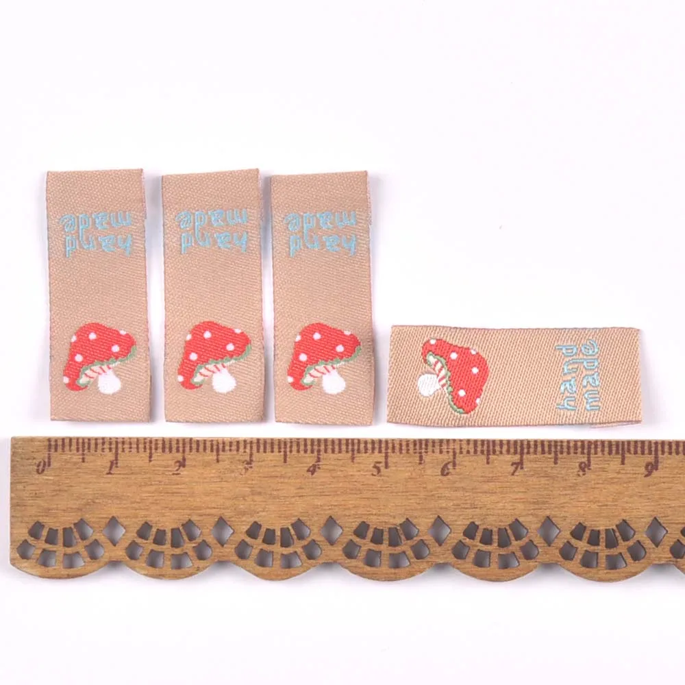 Description Picture 2 of item50Pcs Lovely Mushroom/Banana/Flower Embroidery Cloth Labels For Sewing Supplies Garment DIY Bags Hats Accessories Handmade Tags