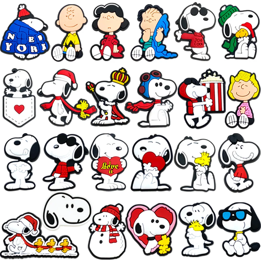 12-24 Stück Kawaii Cartoon-Schuhanhänger für Slides und Sandalen, PVC-Schuhdekorationen und -Accessoires als Weihnachtsgeschenk oder Partygeschenk.