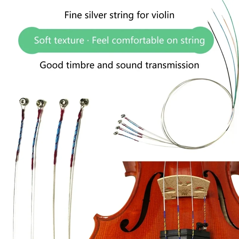 

Полный набор никелированных шариковых наконечников с никель-хромовой обмоткой, часть музыкального инструмента, замена струн для