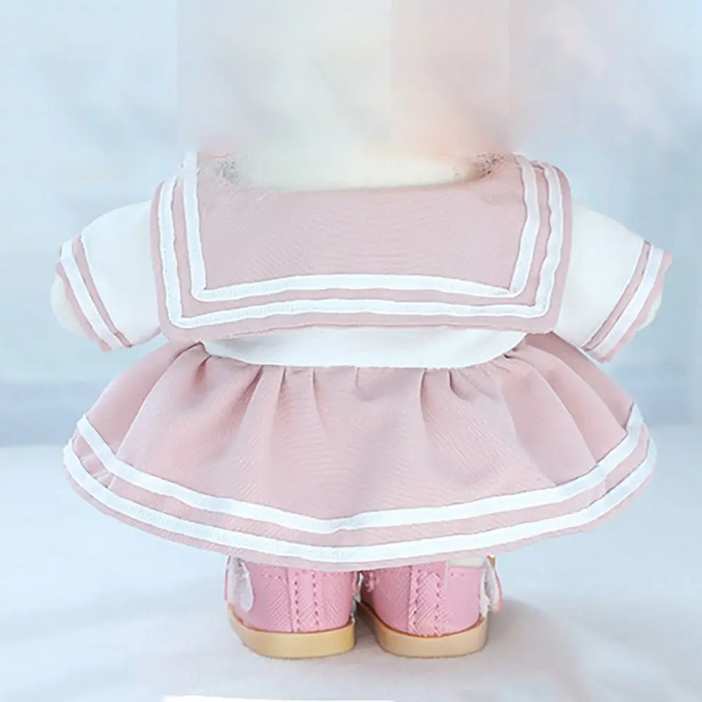Doll Clothes For 20cm Sailor Suit Dress Knotbow Bell Jk Skirt Toy Accessories Changing Dressing Game Playing Dolls Accessories