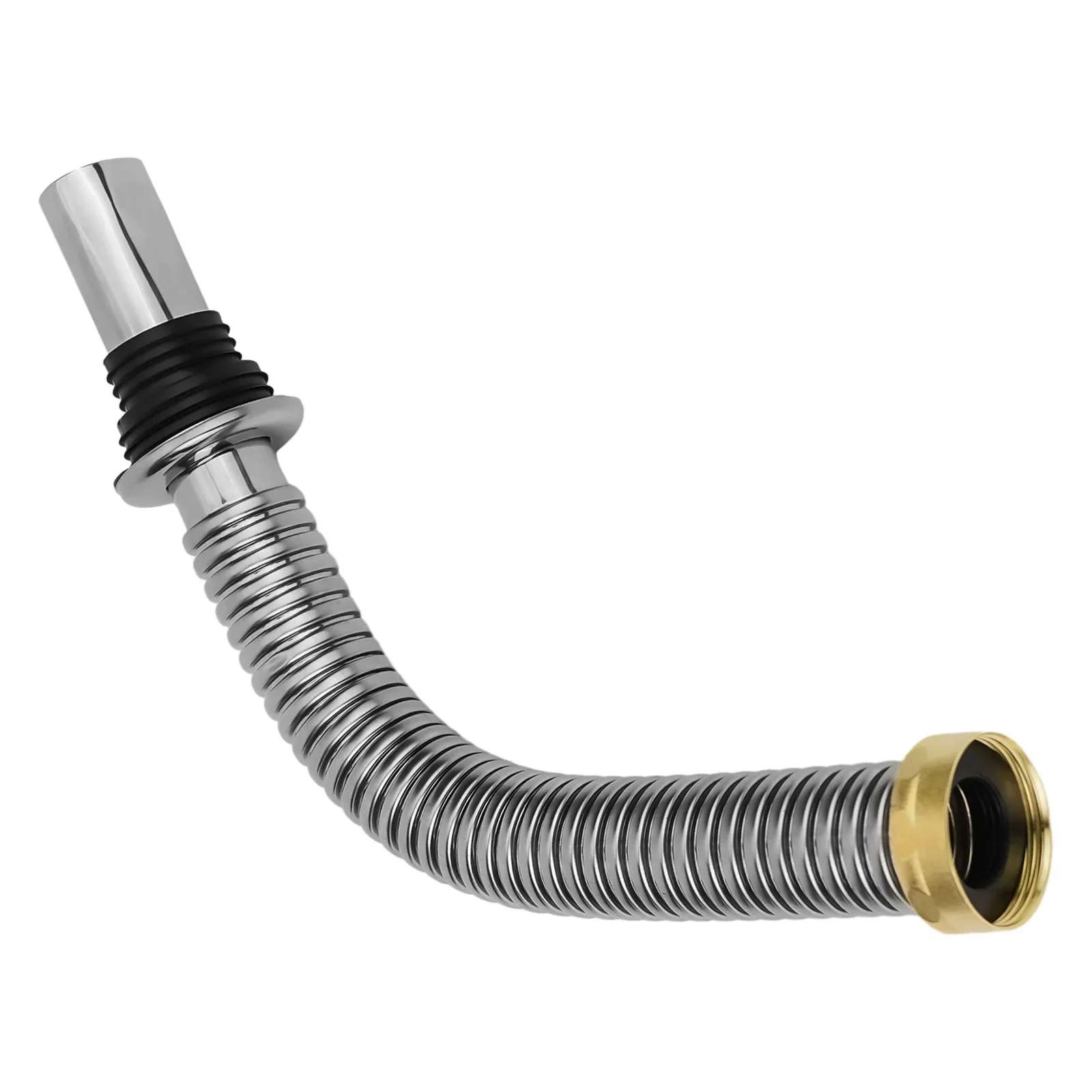 Sink Drain Pipe Set 40Cm 60Cm Stainless Steel Kitchen Sink Siphon Waste Drain Flexible Hose Home Retractable