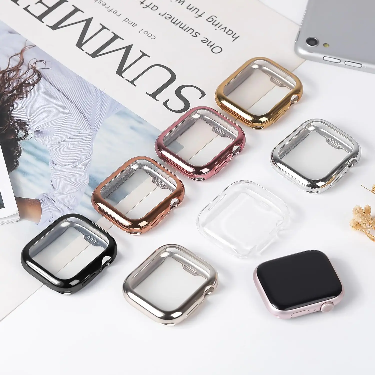 Premium TPU Bumper Cover Screen Protector for Apple Watch - iWatch Accessory