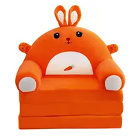 Plush Foldable Kids Sofa Backrest Armchair 2 In 1 Foldable Children Sofa Cute Cartoon Lazy Sofa Children Flip Open Sofa Bed For 4