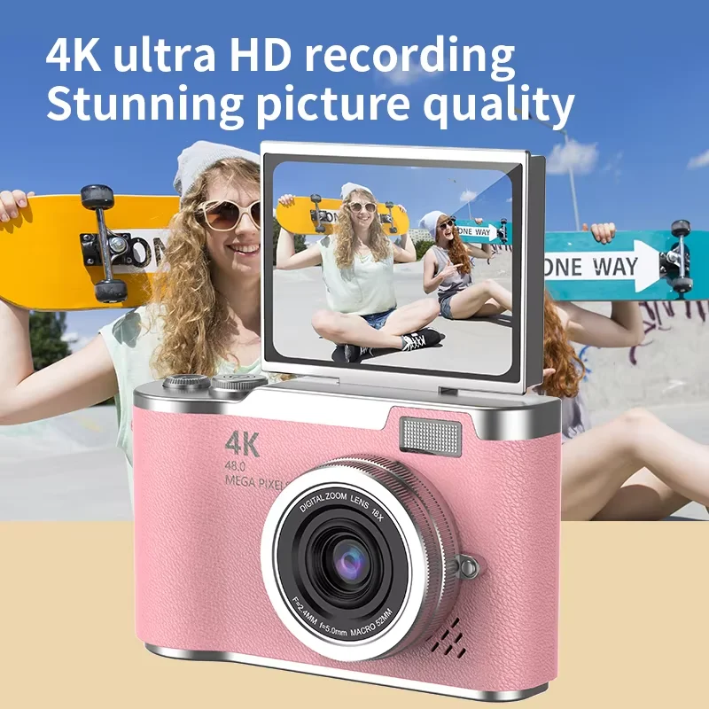 Digital Camera 4K 48MP For Kid Adult Beginners