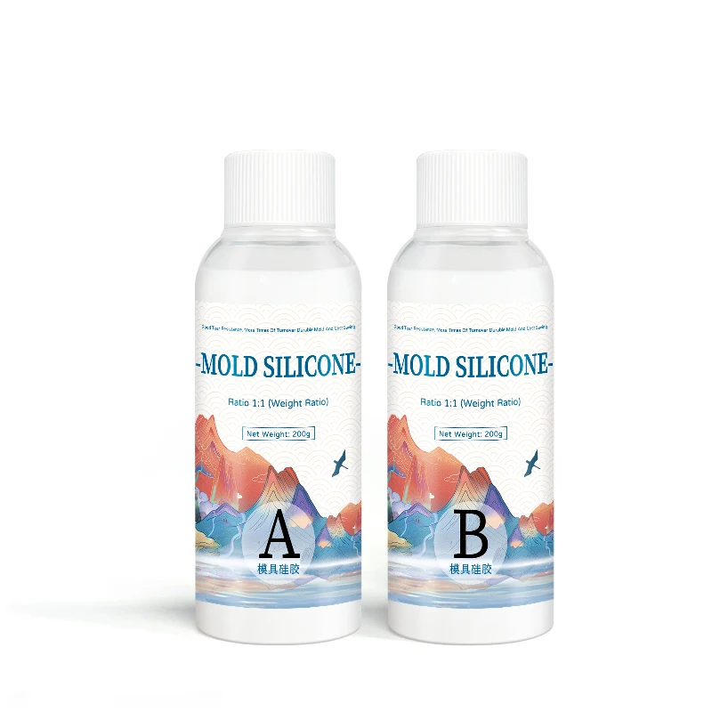 DIY Silicone Mold Making AB 1:1 Liquid Rubber Silicona Liquida Para Mold Fast Curing Mold Making Silicone Kit Cured 200g 500g