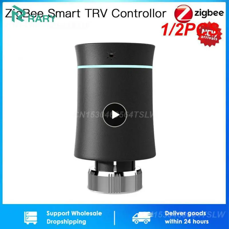 

1/2PCS Tuya ZigBee3.0 New Radiator Actuator Valve Smart Programmable Thermostat Temperature Heater TRV Alexa Voice Control