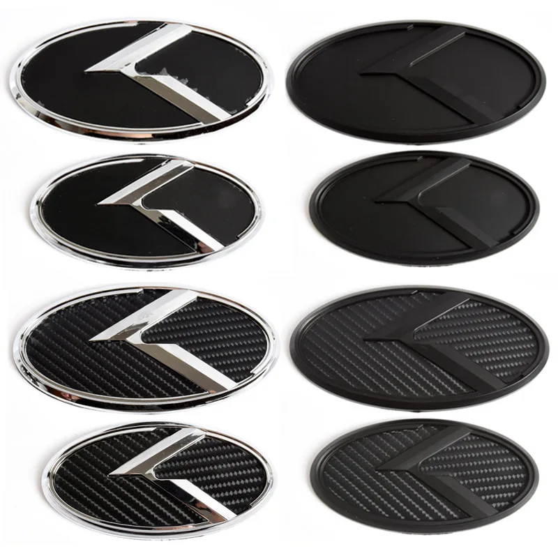 

1PCS 3D ABS K Logo Car Front Hood Rear Trunk Logo Emblem Badge Stickers For Kia Sportage Sorento Optima Forte Rio Stinger K5