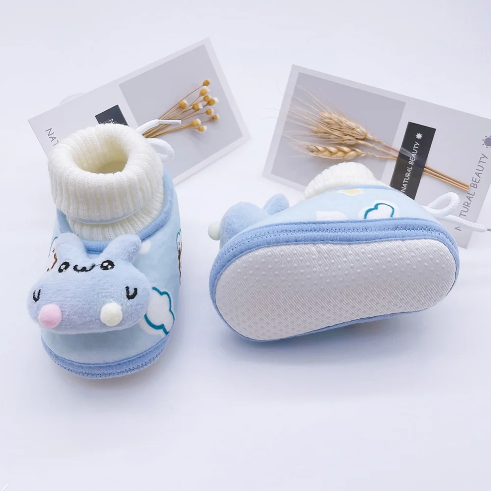 Newborn Baby Shoes Winter Warm Boy Girl Snow Boots Cute Soft Toddler First Walkers Anti-slip Booties Infant Crib