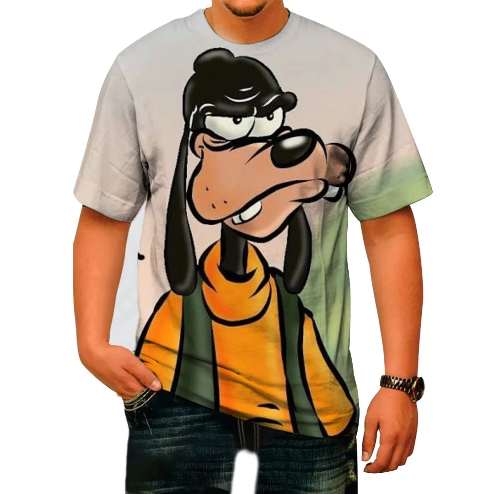 Disney Goofy Cartoon Print T-shirts Men Clothing Summer Fashion Casual Short Sleeve Cool T Shirt Harajuku Streetwear Tops Tee ﻿ 2