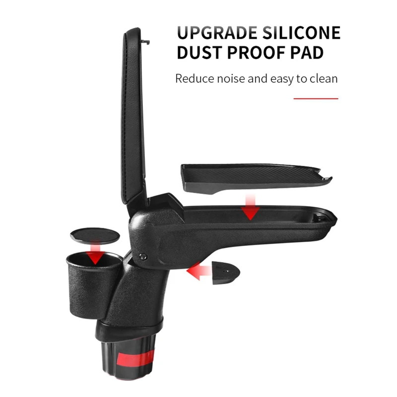 

Car Arm Central Armrest Storage Box With Water Cup Holder For Mercedes Smart Fortwo Forfour 453 2015-2019