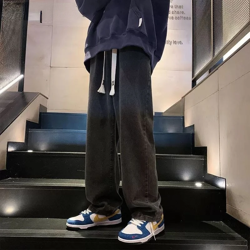 

Y2K Streetwear Oversize Vintage Korean Fashion Boyfriend Jeans For Trousers Women Denim Wide-legged Baggy Pants Women's Bottoms