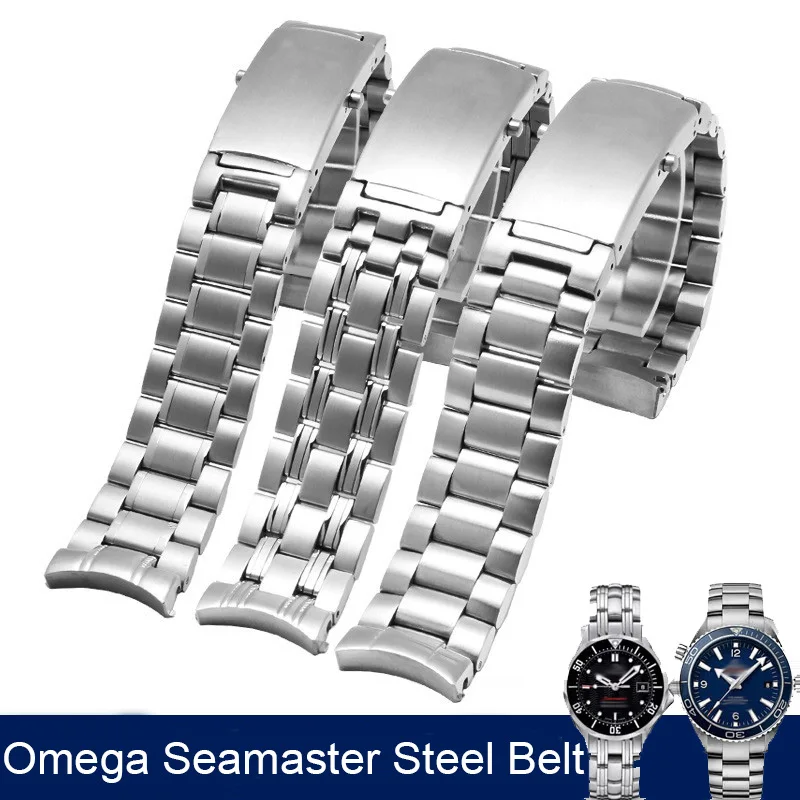 

Top brand Quality Stainless Steel Watch Band For Omega 007 Seamaster Planet Ocean 300m Sports Strap Men Women Bracelet 20mm 22mm