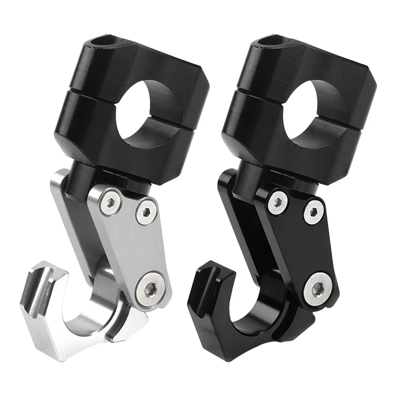 2pcs Motorcycle hook helmet holder luggage bag bottle hook hanger carry storage CNC aluminum accessories bike bicycle black