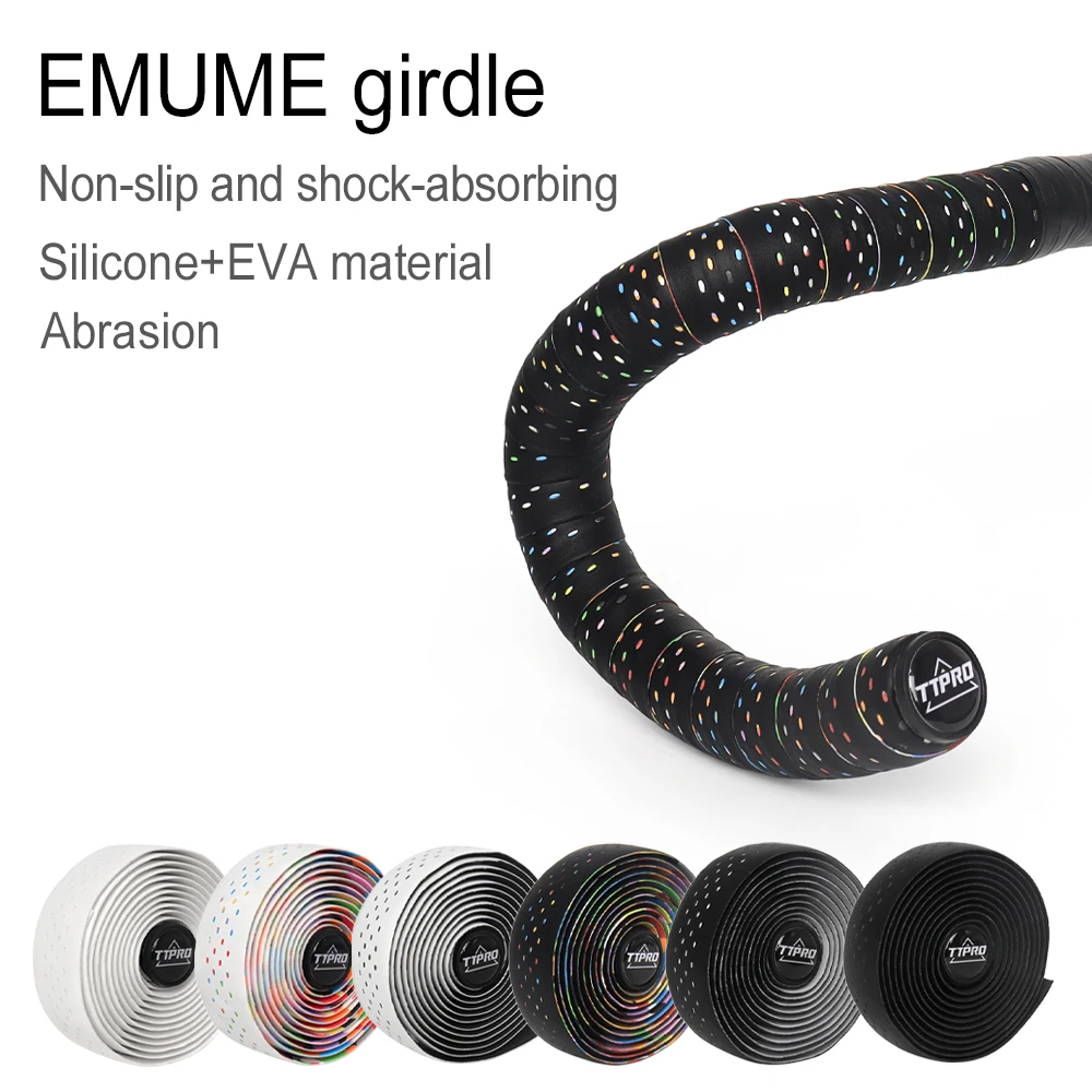 Handlebar Tape for Road Bike Gravel Unti-slip 2100mm PU EVA White Black Dust-proof Handlebar Wraps Breathable Straps bike handlebar tape bike accessory