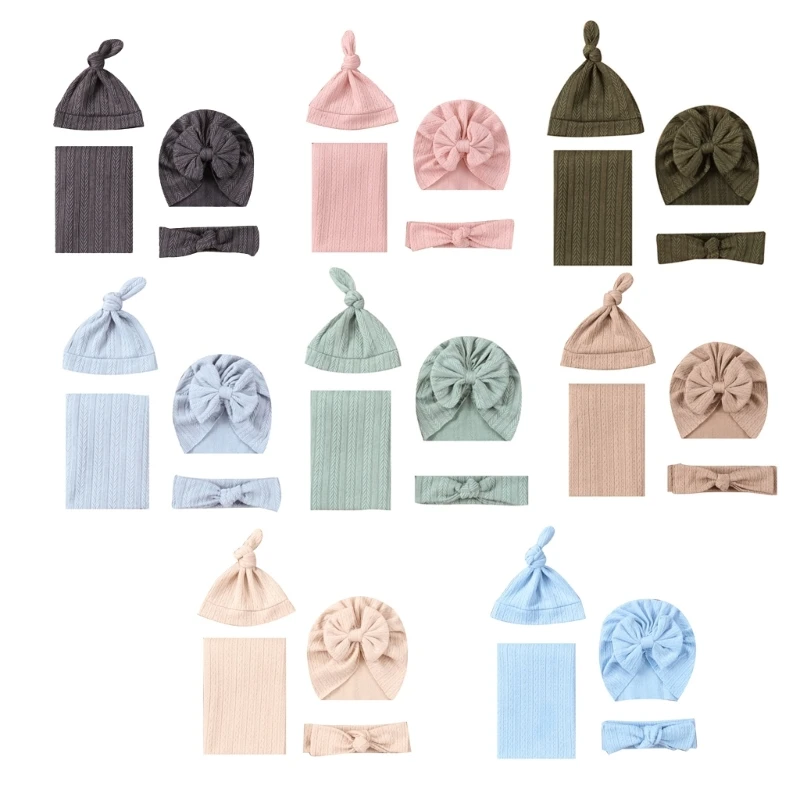 

Детское одеяло с бантом и головной убор для новорожденных-мягкое детское Пеленальное Одеяло