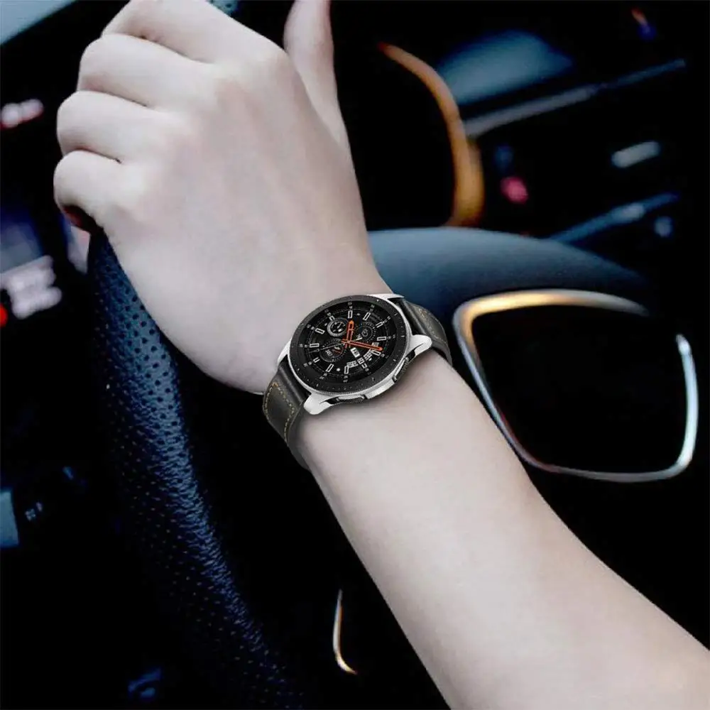 Vintage-Style Leather Watch Band - Premium 22mm Strap Accessory