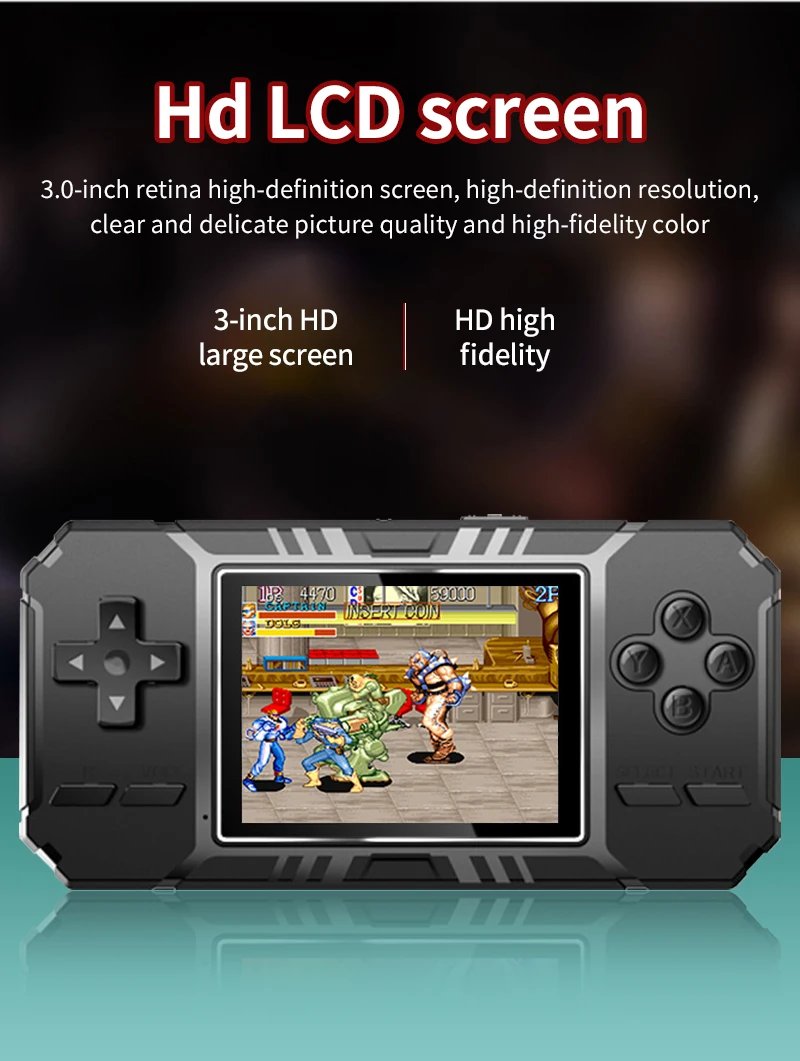 Retro Portable Mini Handheld Game Console 8-Bit 3.0 Inch Color LCD Game Player Built-in 500 Games Consol Game Handheld Game