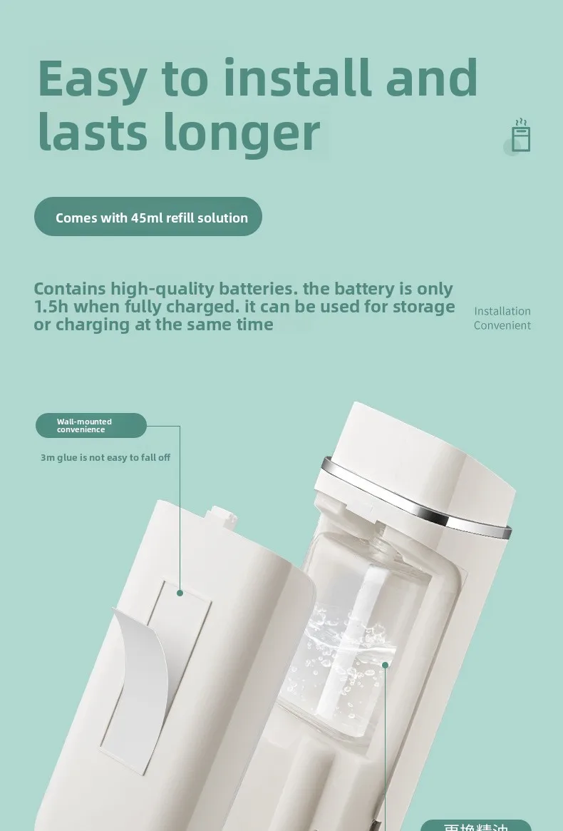 Description Picture 6 of itemNew model automatic aroma dispenser, hotel humidifier, bedroom toilet aroma diffuser, fragrance machine