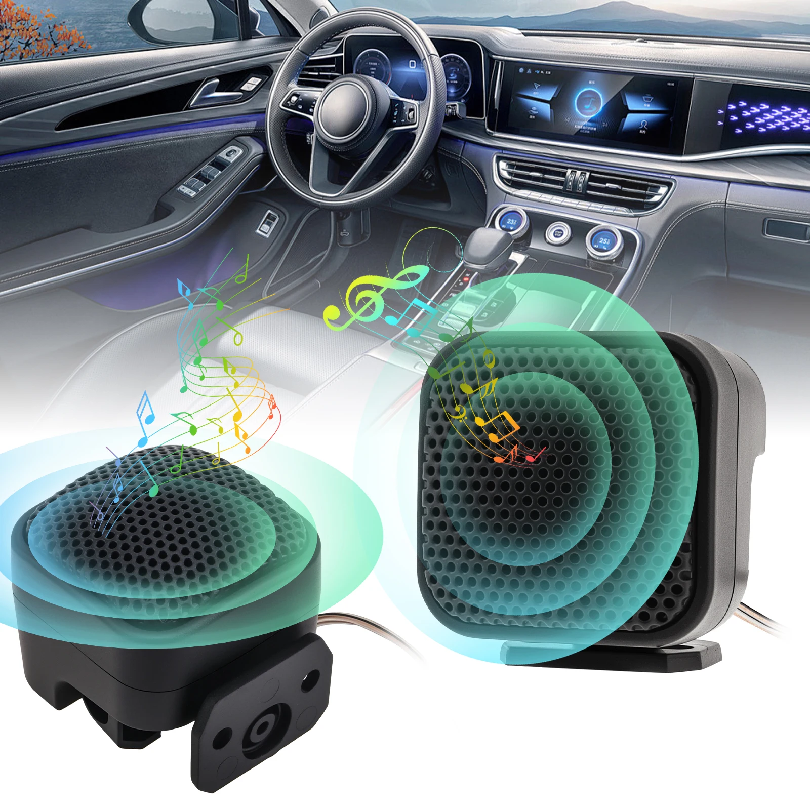 500 W 2 Stks Tweeter Treble Luidspreker, Audio Luidspreker, Auto Kleine Vierkante Luidspreker Luide Audio Muziek Tweeter Luidspreker Voor Auto Van Truck Tractor