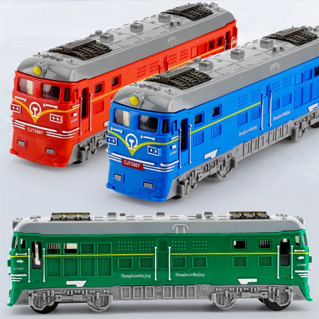 Model Train Inertia Car Toy, Kids Toys Rail Diecast Vehicle Toy Models, Educational Simulation Scale Traffic Cars, Children Gift 1