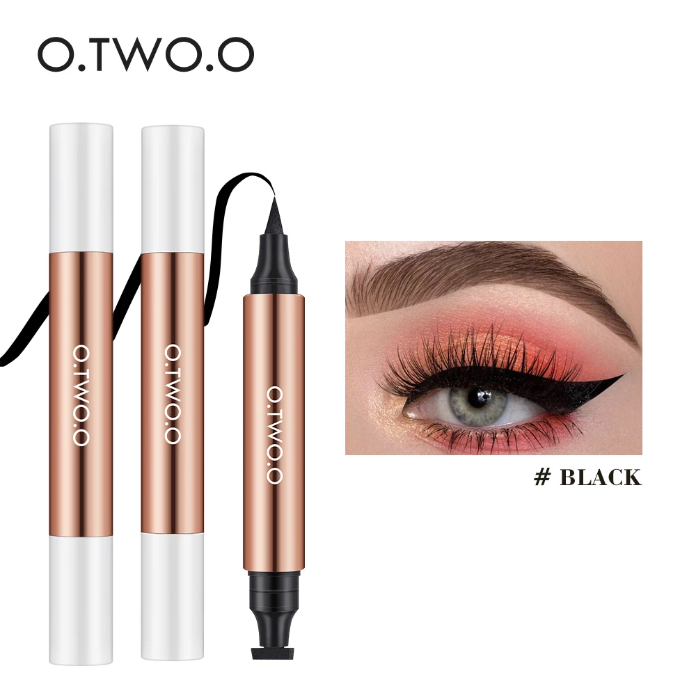 O.two.o 3pcs Doubleended Eyeliner Stamp Waterproof Longlasting Easy