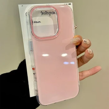 Fashion Candy Shockproof Silicone Bumper Phone Case For iPhone 17 16 Pro Max 15 14 13 12 11 XS X XR 16E 7 8 16 Plus 17 Air Cover 1