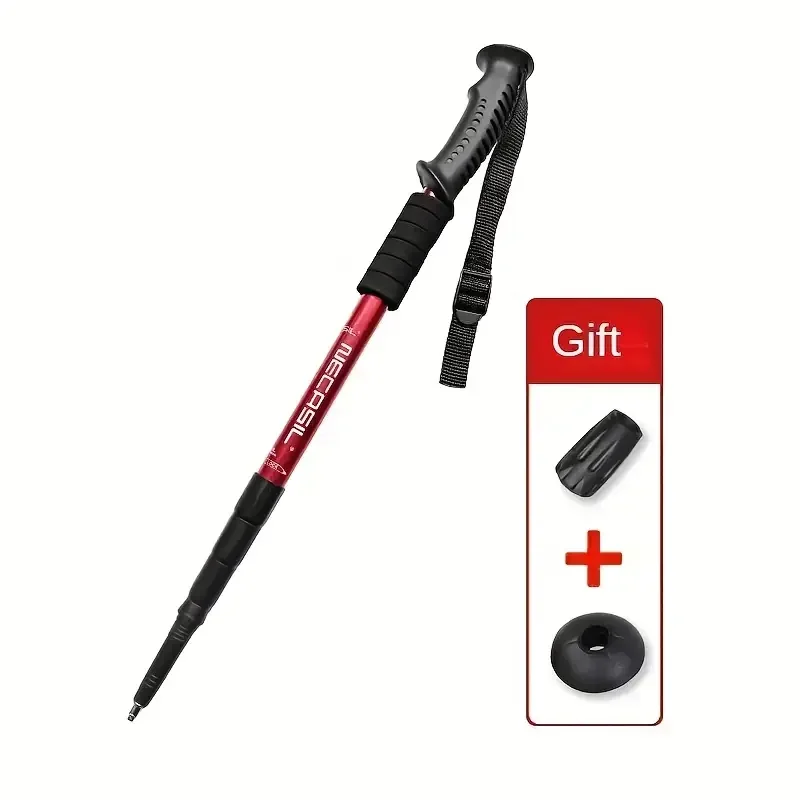 Enhanced Shock-Absorbing Adjustable Trekking Poles - Collapsible, Strong, and Lightweight