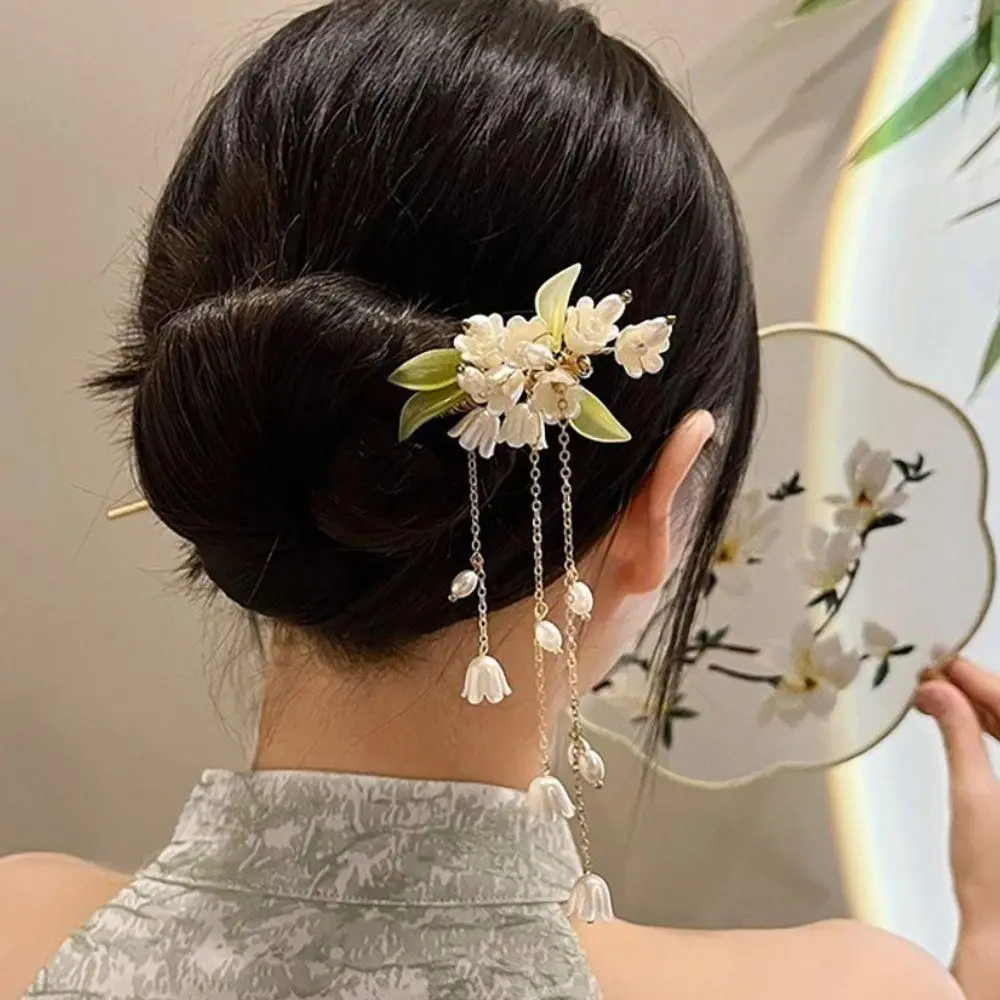 Chinesische Haarnadel Mit Laterne & Quaste – 15,5 Cm, Metall & Kunstperlen, Rot, Für Hochzeit & Alltag