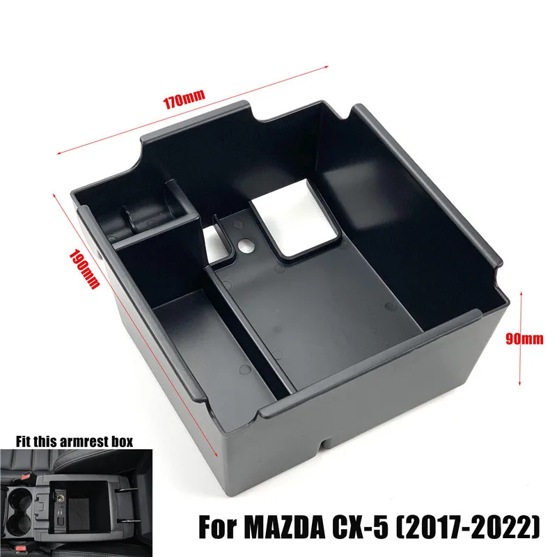 자동차 스타일링 액세서리 중앙 팔걸이 상자 보관 트레이 장갑 팔레트, MAZDA 3 6 AXELA ATENZA CX-5 CX5 CX-8 CX8 CX-9 CX9