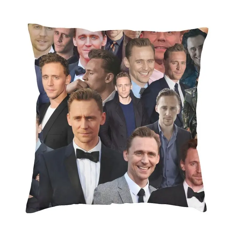 

Cool Tom Hiddleston Collage Pillow Case Home Decor 3D Double Side Print Actor Cushion Cover for Car Decoration Salon