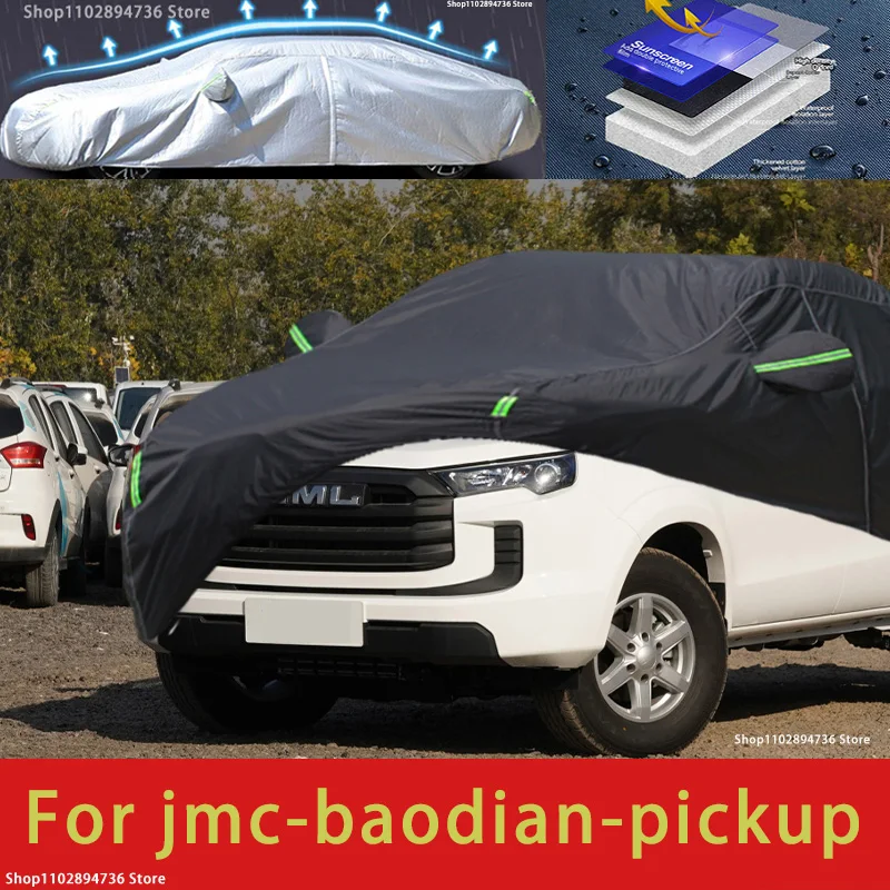 

For JMC Baodian Fit Outdoor Protection Full Car Covers Snow Cover Sunshade Waterproof Dustproof Exterior black car cover