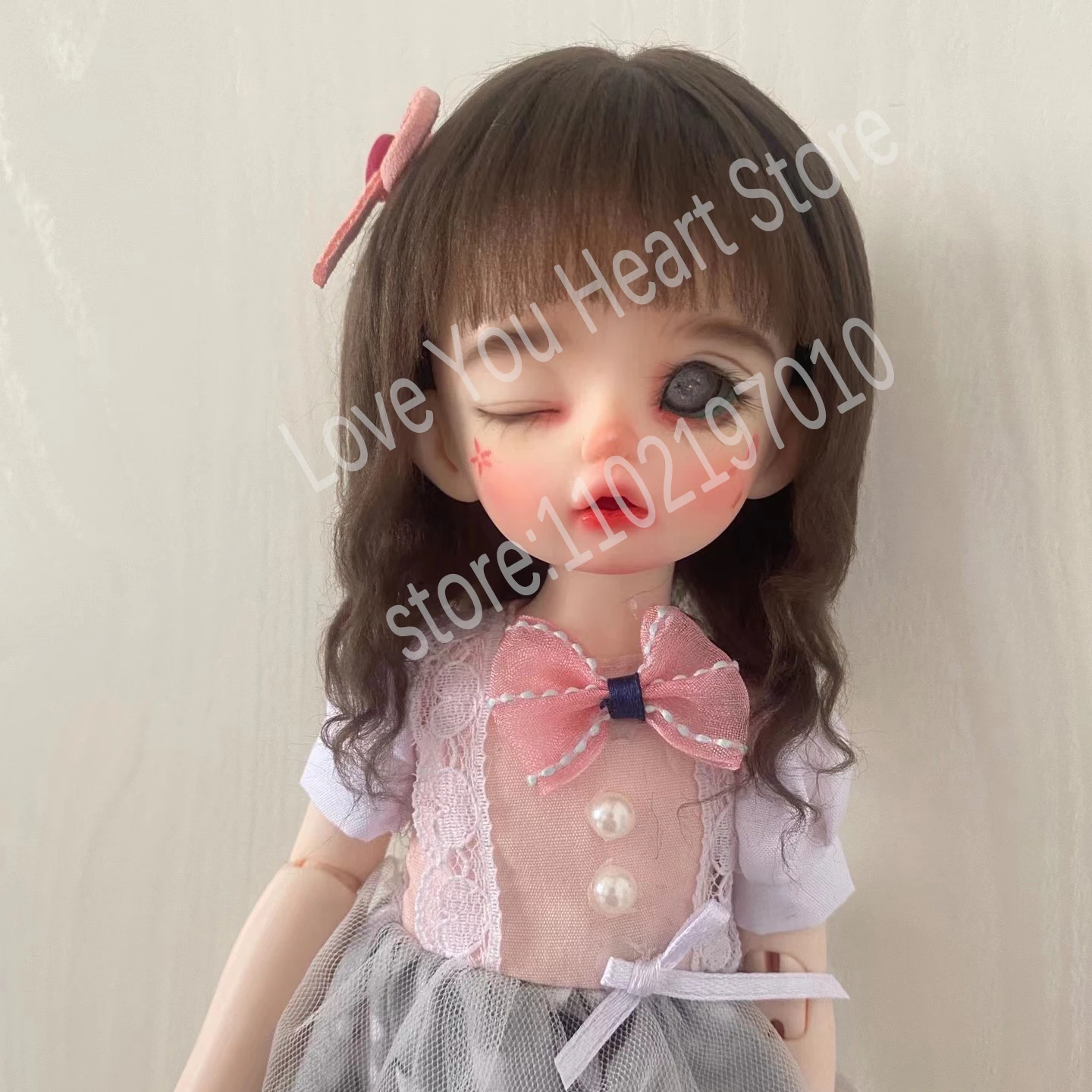 

Doll Wig For Doll Hair OB11 1/8 1/6 1/4 BJD Doll Hair Brown Black Color Curls Wig Multiple Colour Choose