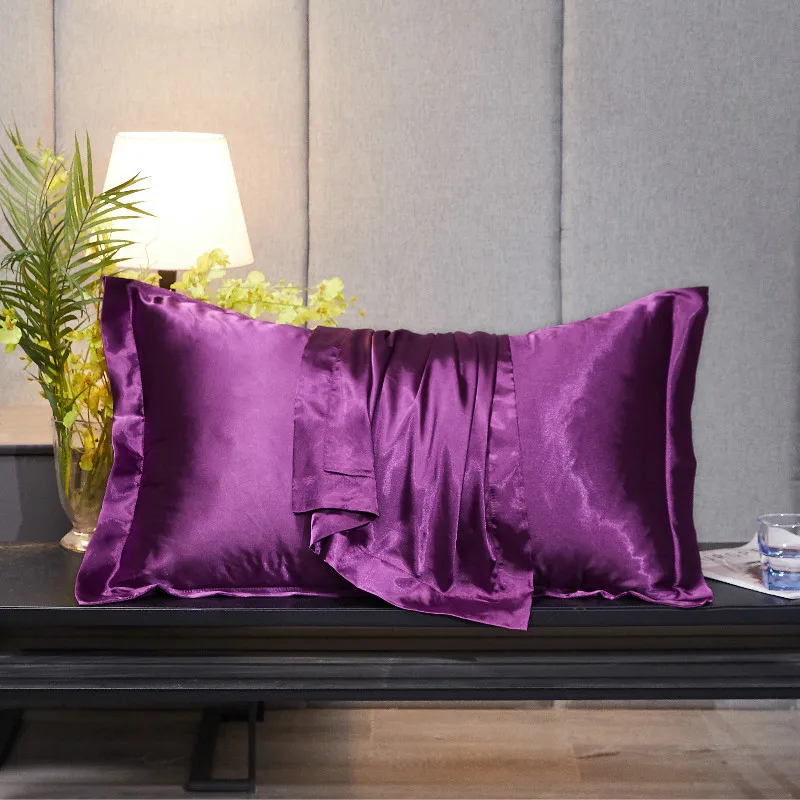LuxuryMulberrySilkblendingFabricPillowcaseSatinSoftSmoothTwosidedSmoothSatinPillow