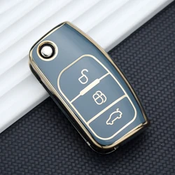 Premium Car Key Case with Keyring - Sleek Protection for Your Ford Key (GRAY)