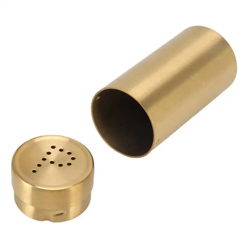2Pcs Gold Spice Jar Stainless Steel Rustproof Screw Open Top Seasoning Shaker Bottle For Salt Sugar Pepper Paprika