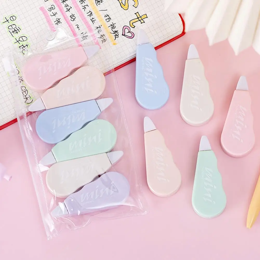 

Портативная Корректирующая лента, набор корректирующих лент для макарона, аксессуары для школы и офиса, гладкая лента, легкое снаряжение