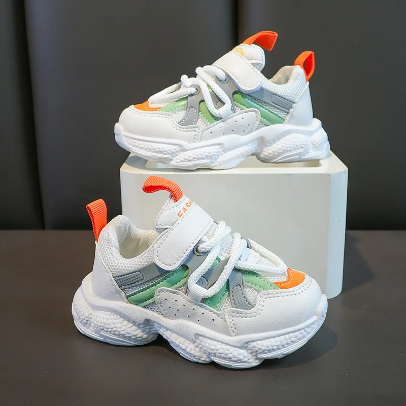 

Новинка 2022, детская обувь, весна-осень, унисекс, для маленьких мальчиков и девочек, сетчатые Дышащие Модные Повседневные детские кроссовки