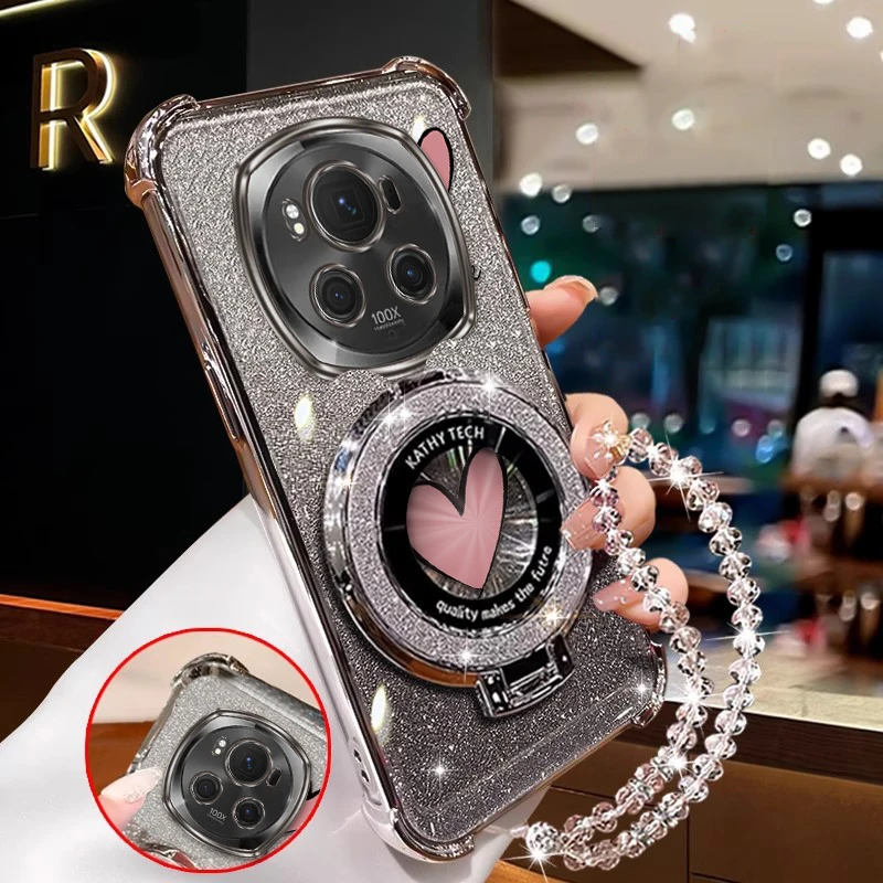 Magic 6Pro Romantic Love Plating Bracelet Holder Phone Case Cover