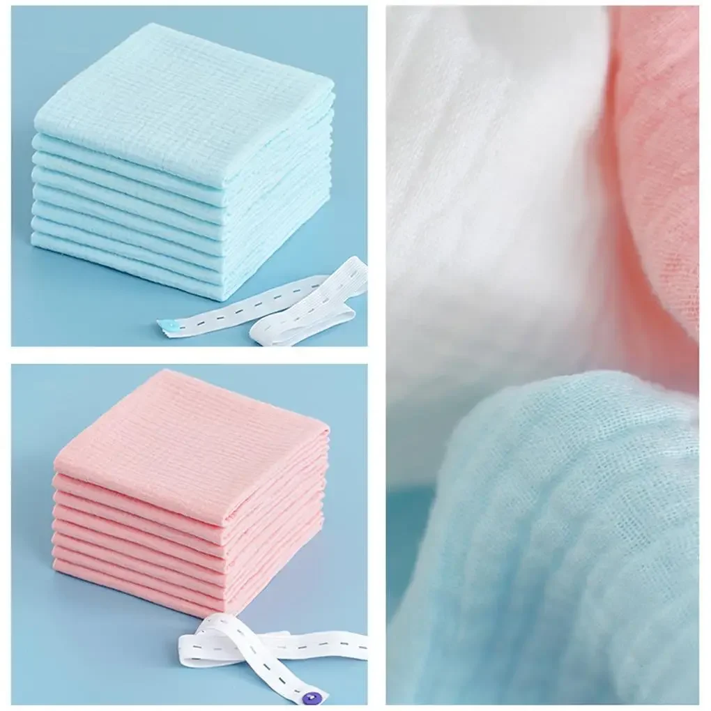 100% Cotton Baby Nappy for Newborn Changing 5-10PCS Baby Gauze Diapers 43x45cm Washable Reusable Double Layer Soft Baby Towels