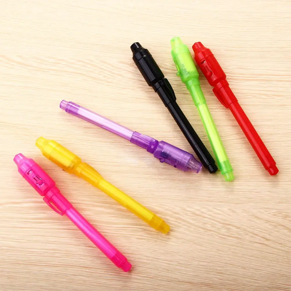 

Magic Pen Lnvisible Luminous Pen Education Toys Paintbrush Invisible Ink Pen LED Lamp Pen 2 In 1 Light Pen Luminous Pen